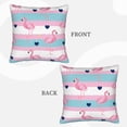 thumbnail image 3 of Bingfone Flamingo1 Linen Throw Pillow Covers Cushion Case Pocket Button Vintage Farmhouse Pillowcase For Sofa Couch Bed 20"X20", 3 of 9