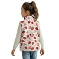thumbnail image 2 of Uorisanigo Toddler Girls Boys Fleece Vest Red Ladybug Strawberry Sleeveless Full-Zip Jacket Soft and Comfortable Stand Up Collar Outwear Fashion Fall Winter Clothes Outwear, 2 of 7