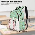 thumbnail image 6 of Yuyamidu Green Baseball Backpack 4 Piece Set for Girls Ages 6-12, Elementary Middle School Bookbag with Lunch Bag Pencil Case Water Bottle Bag Kids School Daypack, 6 of 7