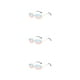 thumbnail image 1 of Qarigey Gafas de sol protectoras rectangulares, gafas de PC no deformables resistentes a impactos, gafas de sol para mujer, azul y rosa Type1 NO1, 1 of 6