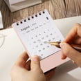 thumbnail image 6 of Kraoden 2026 Solid Color Small Desk Calendar, Compact Foldable Design, Sturdy Paper Construction, Full Year Monthly Planner, Ideal for Home and Office Desk Use, 6 of 6