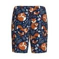 thumbnail image 4 of Picia Cute Foxes Pajama Shorts for Men, Men's Pajama Bottoms, Sleepwear,Short Pajama Pants-, 4 of 9