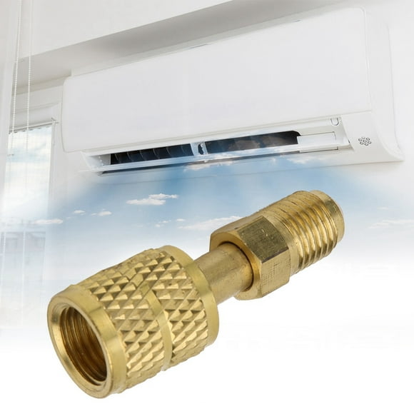 R410 Brass Adapter, Female Charging Hose Anti Back Joint R410 Low Side For R410 Mini Split Air Conditioner For Hvac And Cooling Services