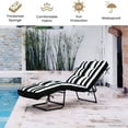 thumbnail image 3 of Outdoor Lounge Chair Cushions, Waterproof Patio Furniture Lounge Chair Pads, Thicken 4" Bench Seasonal Replacement Cushions for Outdoor Indoor Pool Sand Beach Lawn, 3 of 7
