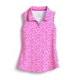 thumbnail image 5 of SCALES Jungle Sail Sleeveless Womens Polo White, Powder Blue, XLarge, 5 of 6