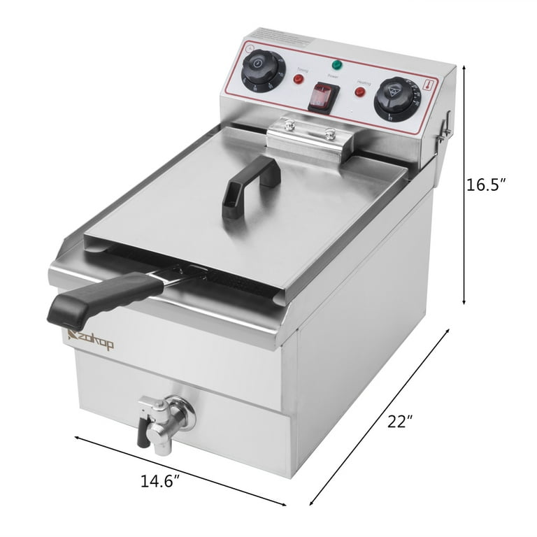 Wechef 2500W 12L Commercial Electric Countertop Stainless Steel