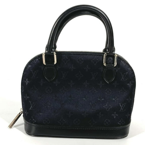 Pre-Owned LOUIS VUITTON M92146 Monogram Satin Little Alma Bag Mini Pouch Handbag Leather...