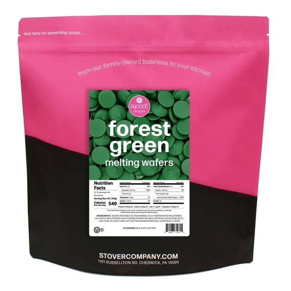 Sweet Shoppe Forest Green Colored Gluten- Free Melting Wafers, 5 lbs