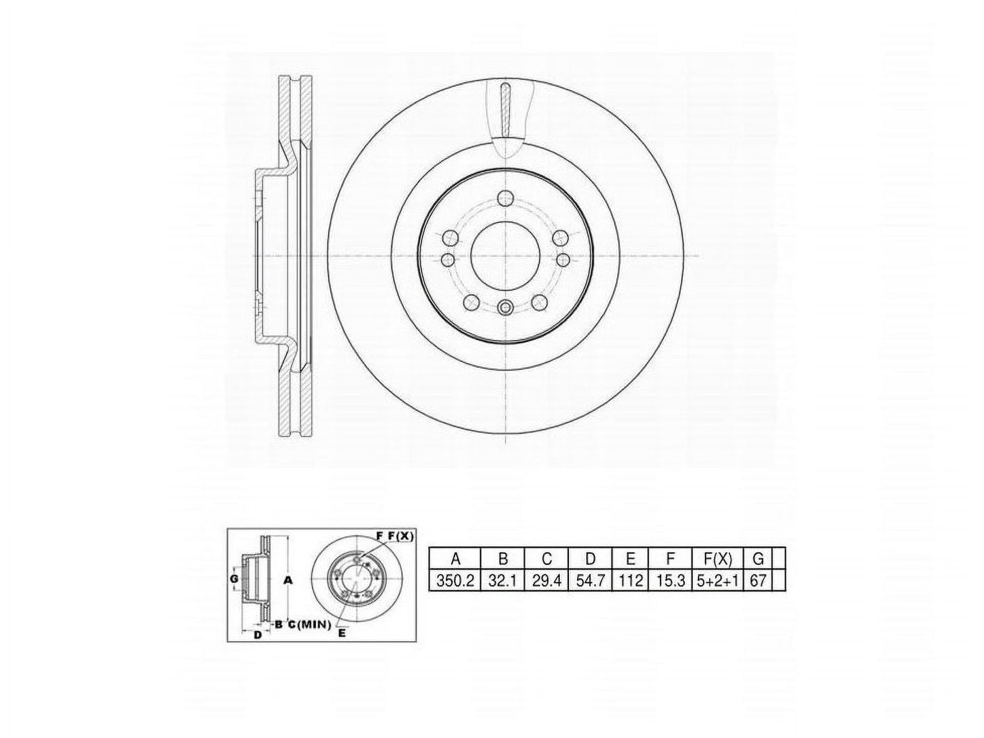 UltraHC Coated High Carbon Brake Rotor, Front UR002078, Mercedes-Benz GL450 2012-2007
