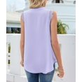 thumbnail image 6 of Women'S Summer Casual Sleeveless V Neck Lace Trim Tank Tops Loose Blouse Tees S, 6 of 7