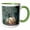 Green/White, variant on 3drose, Hummingbird in Nest, 11oz Two-tone Yellow Mug