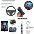 thumbnail image 7 of Jeiento Sea Turtle Car Accessories Sets with Auto Seat Protector Steering Wheel Cover Seatbelt Pads Trash Bin Rearview Mirror Cover Coasters Keychain Lipstick Holder Auto Decor for Van Truck 13pcs, 7 of 7