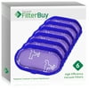 6 - FilterBuy Dyson DC30 (DC-30) Pre Motor Replacement Filters, Part # 917066-02.  Designed by FilterBuy to be Compatible with Dyson DC31 & DC34 Series Handheld Vacuum Cleaners.
