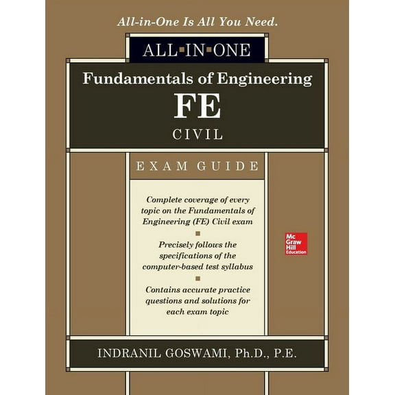 Fundamentals of Engineering Fe Civil All-In-One Exam Guide, (Hardcover)