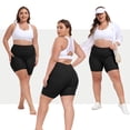 thumbnail image 5 of 3 Packs Women's Plus Size Slip Shorts XL-4XL High Waisted Smooth Breathable Slip Short Under Dresses, 5 of 6