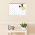 thumbnail image 3 of PinPix 28x20 Custom Cork Bulletin Board Diamond Modern Pattern Grey White Poster Board Has a Fabric Style Canvas Finish, Framed in Diamond Modern Pattern Grey White, by ArtToFrames (PinPix-1803), 3 of 5
