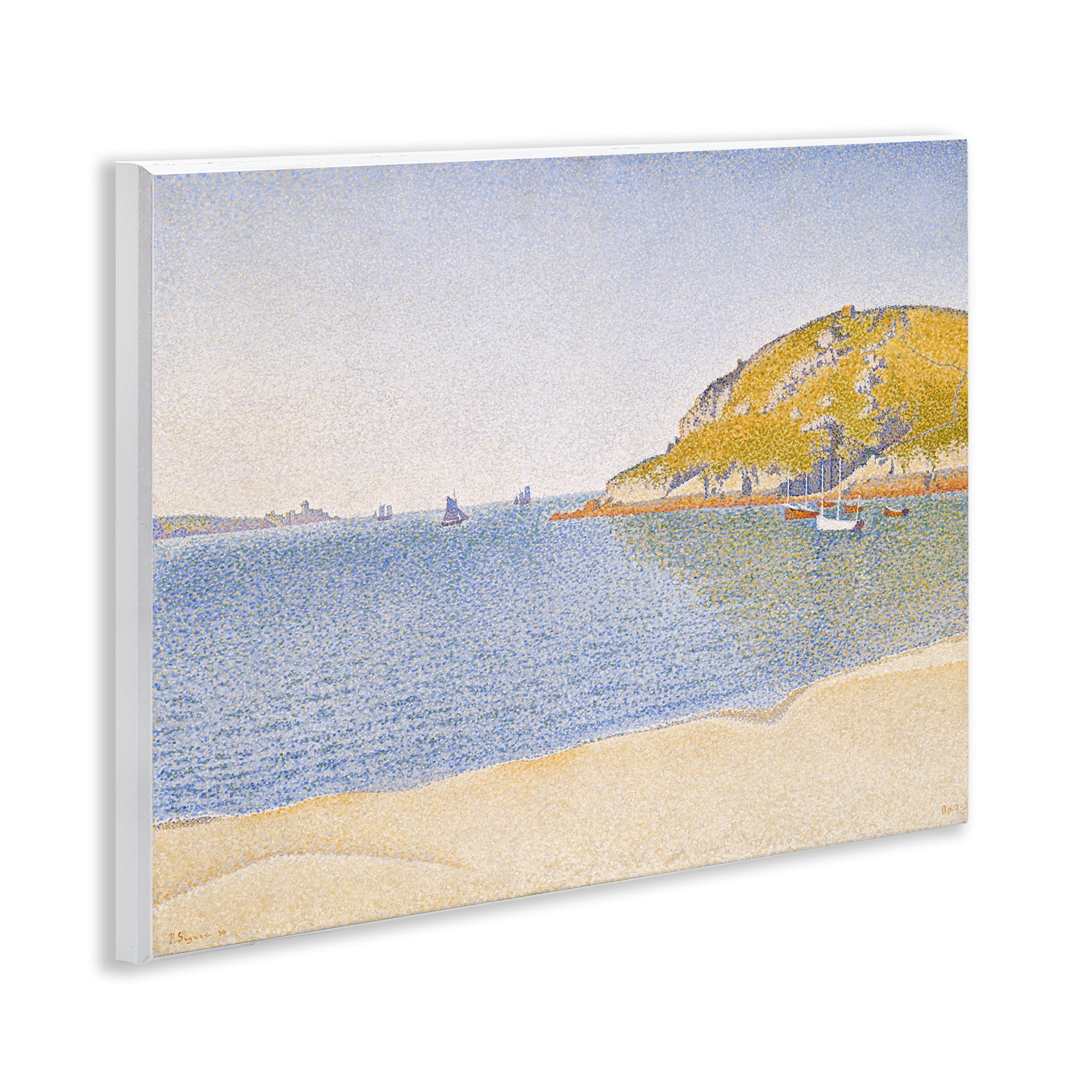 Stupell Industries Classical Signac Port Painting Landscape & Nature Painting Unframed Art Print Wall Art, 14 x 11