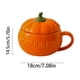 thumbnail image 3 of pstuiky Lindo tazón de calabaza de cerámica para el Día de Acción de Gracias tazón de calabaza para el hogar con tapa tazón de calabaza de Halloween apto para microondas, 3 of 6