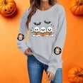 thumbnail image 2 of FAVIPT Women's Halloween Sweatshirts Cute Ghost Print Pullover Long Sleeve Crew Neck Casual Sweatshirt 2026 Gray,M, 2 of 8