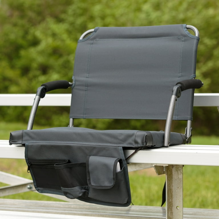 Ozark Trail Gray Solid Print Stadium Seat Walmart