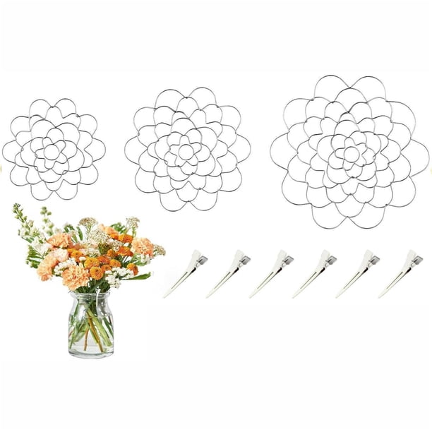 Yuarrent Resistente, antioxidante, reutilizable, tres diferentes jarrones que se mantienen en posición vertical y ordenados para la decoración Jardín y Patio plateado