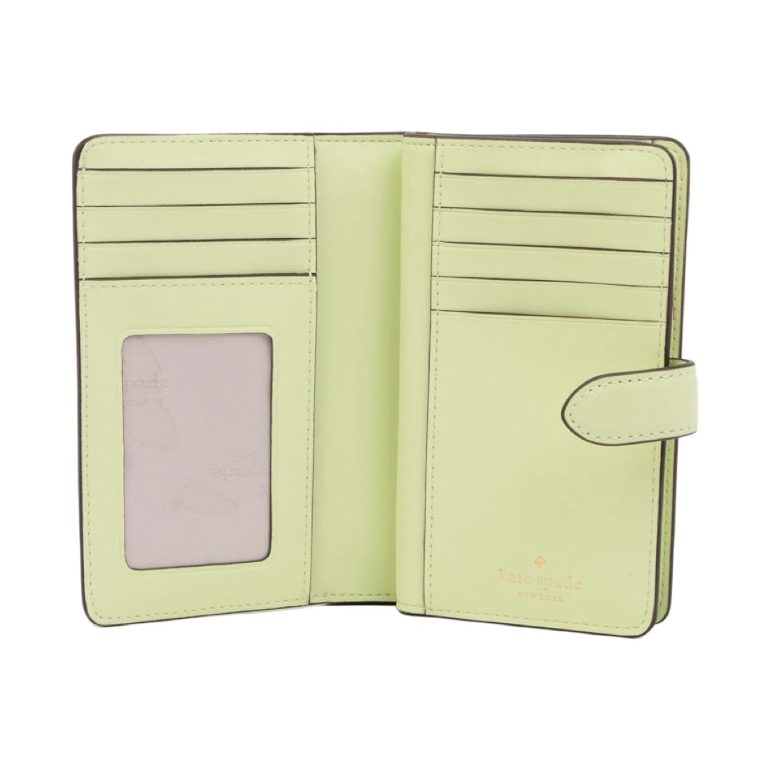 Kate Spade New York Women's Madison Saffiano PVC Medium Compact Bifold Wallet (Matcha Latte)