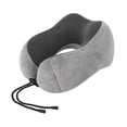 thumbnail image 1 of Almohada de viaje Almohada ergonómica de espuma viscoelástica para el cuello Funda extraíble y lavable Cómodo reposacabezas en forma de U Hebilla ajus Gris claro, 1 of 7