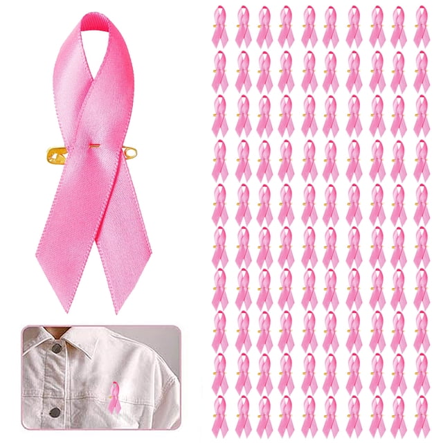 A Set Of 100 Needle Ribbons October 2024 Ribbons Accessories Nurse Pins For Awareness Ribbons