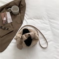 thumbnail image 2 of Bolso de mano de felpa para mujer, peludo con pliegue en la nube a la moda, ajustable con colgante pequeño, 2 of 8