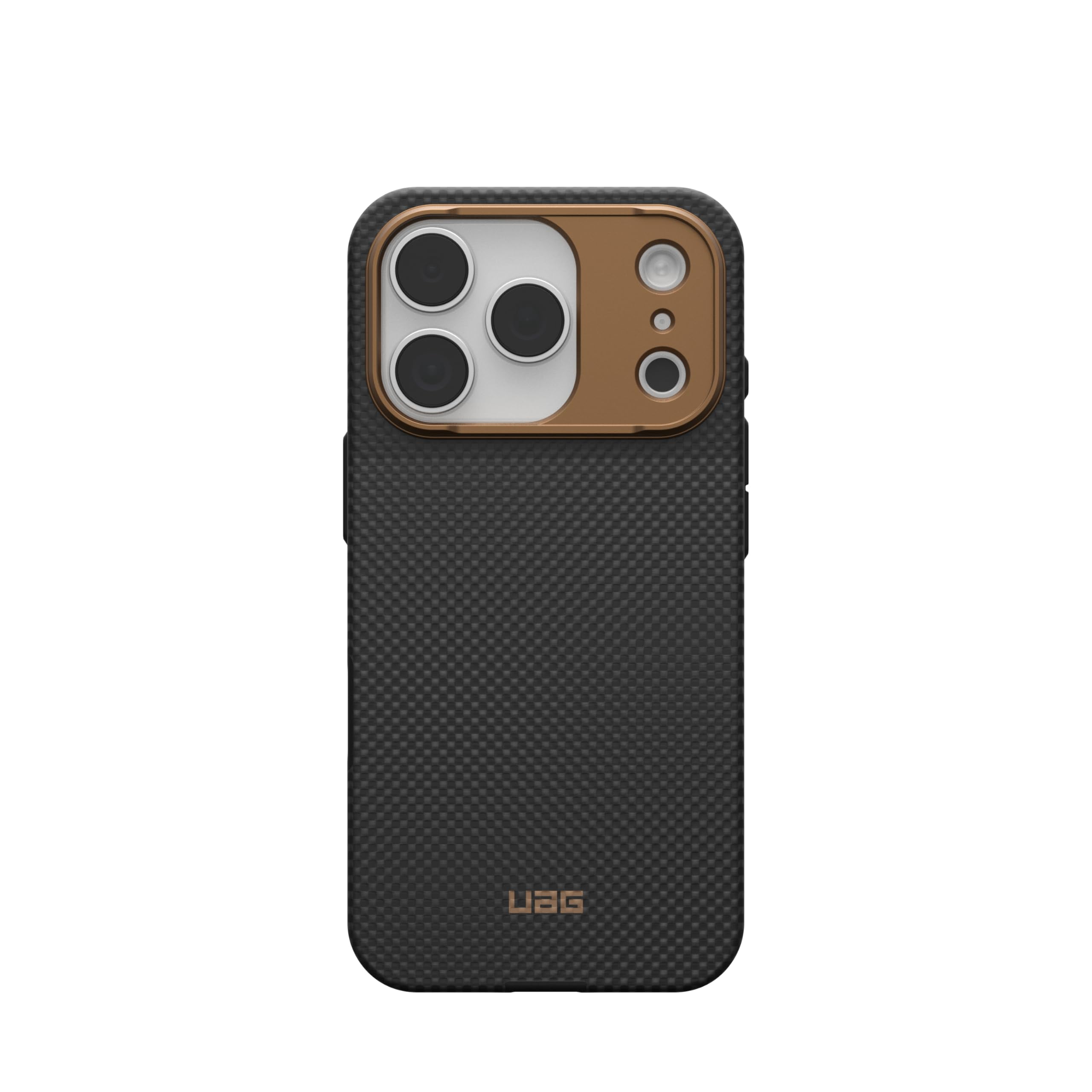 UAG iPhone 17 Pro Case Fibr Armr - Compatible with MagSafe Kevlar Fiber Military Grade Protective Cover, Kevlar Graphite/Bronze
