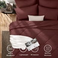 thumbnail image 3 of Flymme Twin Comforter Set Burgundy 5 Pieces Bed in a Bag , Soft Microfiber Red Comforter Bedding Sets with Flat Sheet, Fitted Sheet, Pillowcases, 3 of 9