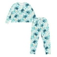 thumbnail image 2 of DISNIMO Sea Turtle Starfish Print Women 2 Piece Pajamas Set Long Sleeve Lounge Set Crew Neck Pullover Top Wide Leg Pants Soft Comfy Sleepwear Loungewear, XL, 2 of 7