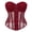 96#Red, variant on Womens Bones Mesh Hollow Out Breathable Strapless Corsets And Bustiers Lace Up Halloween Overbust