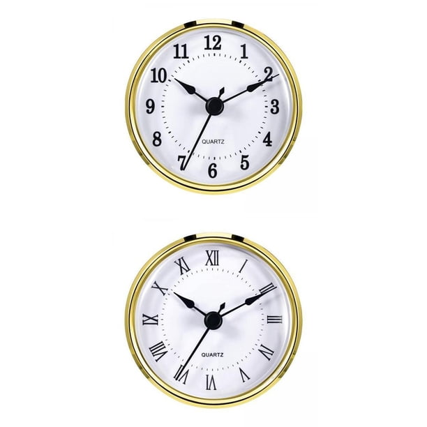 Inserto de Reloj de de 2 Partes para La Pared de La Casa Borde dorado Romano Borde dorado Árabe Macarena Inserto de reloj