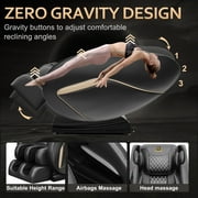 BILITOK Massage Chair Neck Massager with Zero Gravity Heating Bluetooth Functions (Black)