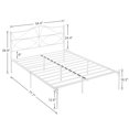 thumbnail image 4 of VECELO Metal Platform Bed Frame with Victorian Headboard, Full Size, White, 4 of 6