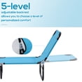 thumbnail image 3 of ChromaCore Folding Chaise Lounge Pool Chairs,Outdoor Sun Tanning Chairs with 5-Level Reclining Back,Steel Frame for Beach,Yard,Patio, 3 of 7