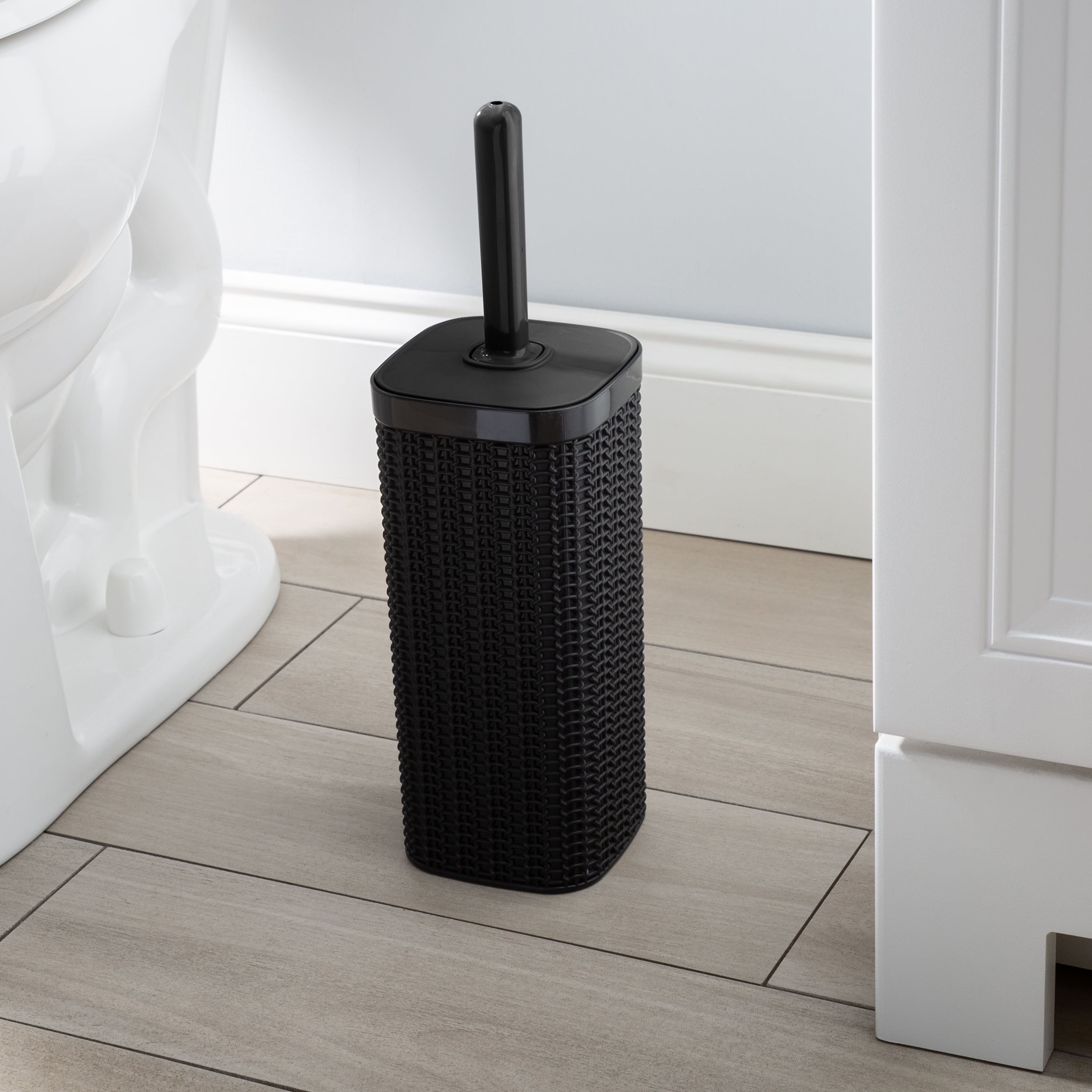 Bath Bliss 2 Pack Sailor Knot Toilet Brush in Matte Black