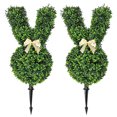 thumbnail image 1 of Simulación Plant Rabbit Topiary Tree Pot 2 PCS Pascua (55 Cm Con Luz), 1 of 9