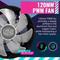 thumbnail image 4 of i70C ARGB Low Profile CPU Air Cooler for Intel LGA 1700 / 1851 Only – 120mm PWM ARGB Fan, 95W TDP, Copper Core Base, Black Aluminum Heatsink, 4 of 4