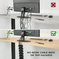 thumbnail image 3 of Mount-It! Black Cable Management Spine | 50" Length, 3 of 9