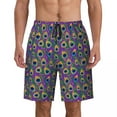 thumbnail image 1 of Colorful Feather Board Shorts Summer Purple Bule Running Beach Short Pants Man Quick Dry Classic Custom Oversize Beach Trunks, 1 of 5