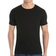 Men's Hanes CST14 ComfortBlend Slim Fit Crew TShirts 4 Pack (Black L