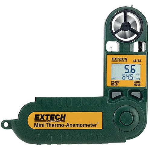 extech 45158 mini waterproof thermo anemometer and humidity meter