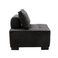 thumbnail image 4 of Modern Ottoman Chair, Accent Sofa Barrel Chairs, Modern Sofa Lounge Club Rectangular Chair for Living Room(Black), 4 of 8