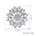 thumbnail image 5 of Broche de flor de cristal austriaco para mujer, broche de guirnalda de flores de boda de cristal austriaco de Color plateado, 5 of 5