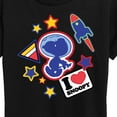 thumbnail image 3 of Peanuts - Space Snoopy Flair - Women's Short Sleeve Graphic T-Shirt, 3 of 6