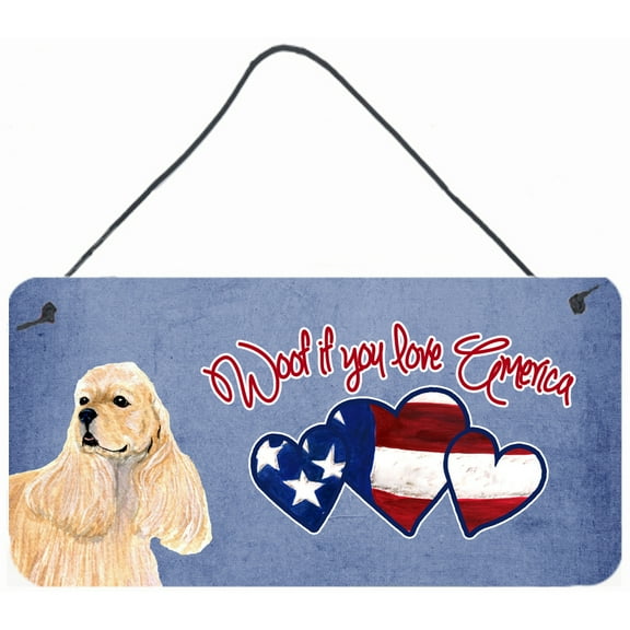 Woof if you love America Cocker Spaniel Wall or Door Hanging Prints