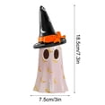 thumbnail image 2 of Figurita de fantasmas de Halloween con sombrero de bruja | Decoración de resina iluminada por LED | Ambiente espeluznante interior, exterior a pilas | Mesa de repisa de Halloween independiente, 2 of 7