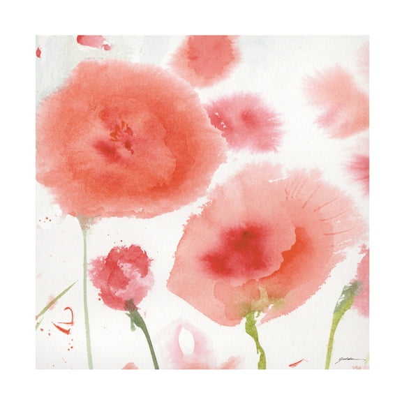 Canvas Wall Art - Sheila Golden 'Salmon Tones' Wall Art for Living Room, Bedroom, or Office Décor by Trademark Fine Art - 14 x 14 Inches